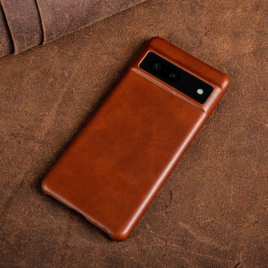 Oil Wax Genuine Leather Google Pixel Case - Furniture image 1