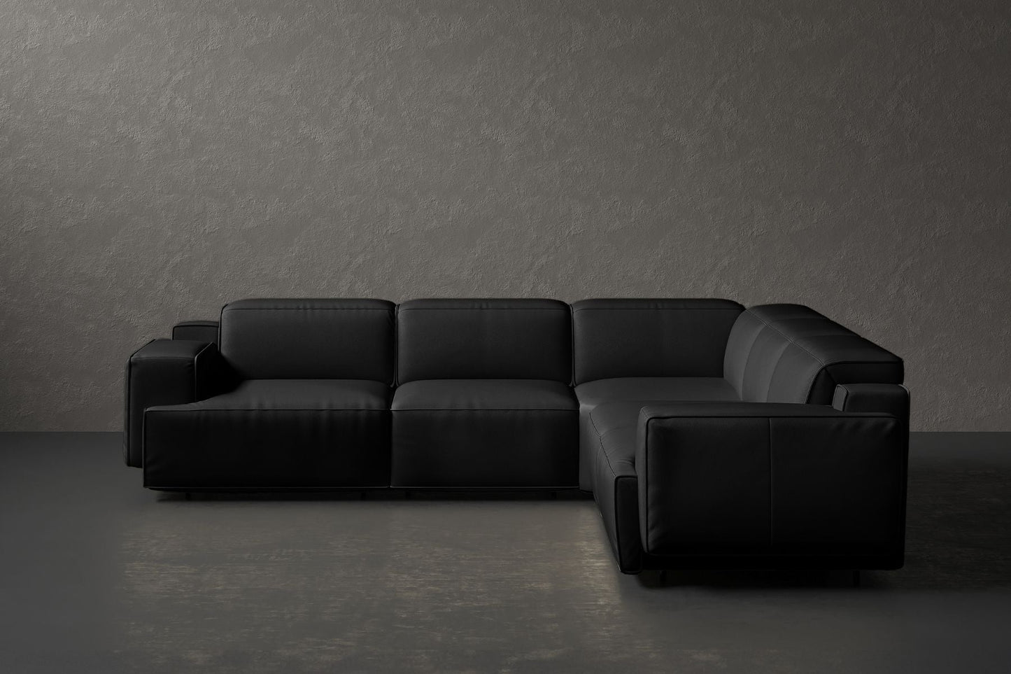 Bain 109" Leather L-Shape Corner Reclining Sofa - Misc image 11