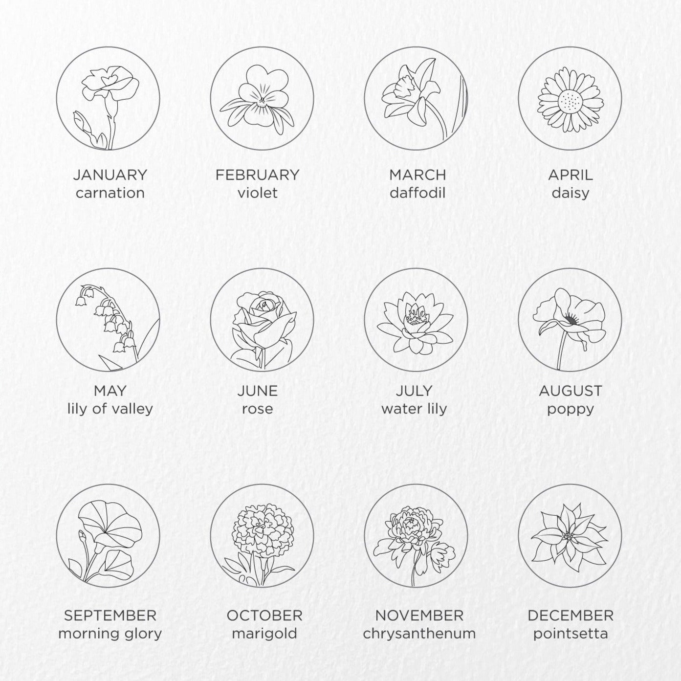 Birth Flower Disc Earring - Jewelry image 4