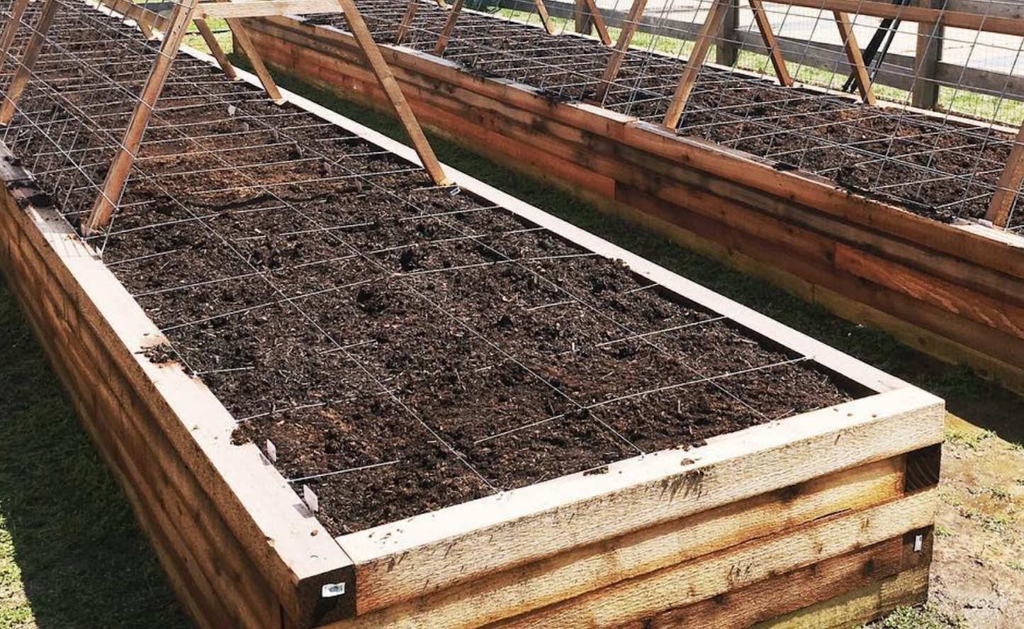 4x8 ft Square Post Cedar Wood Raised Bed - Kitchen & Dining image 1