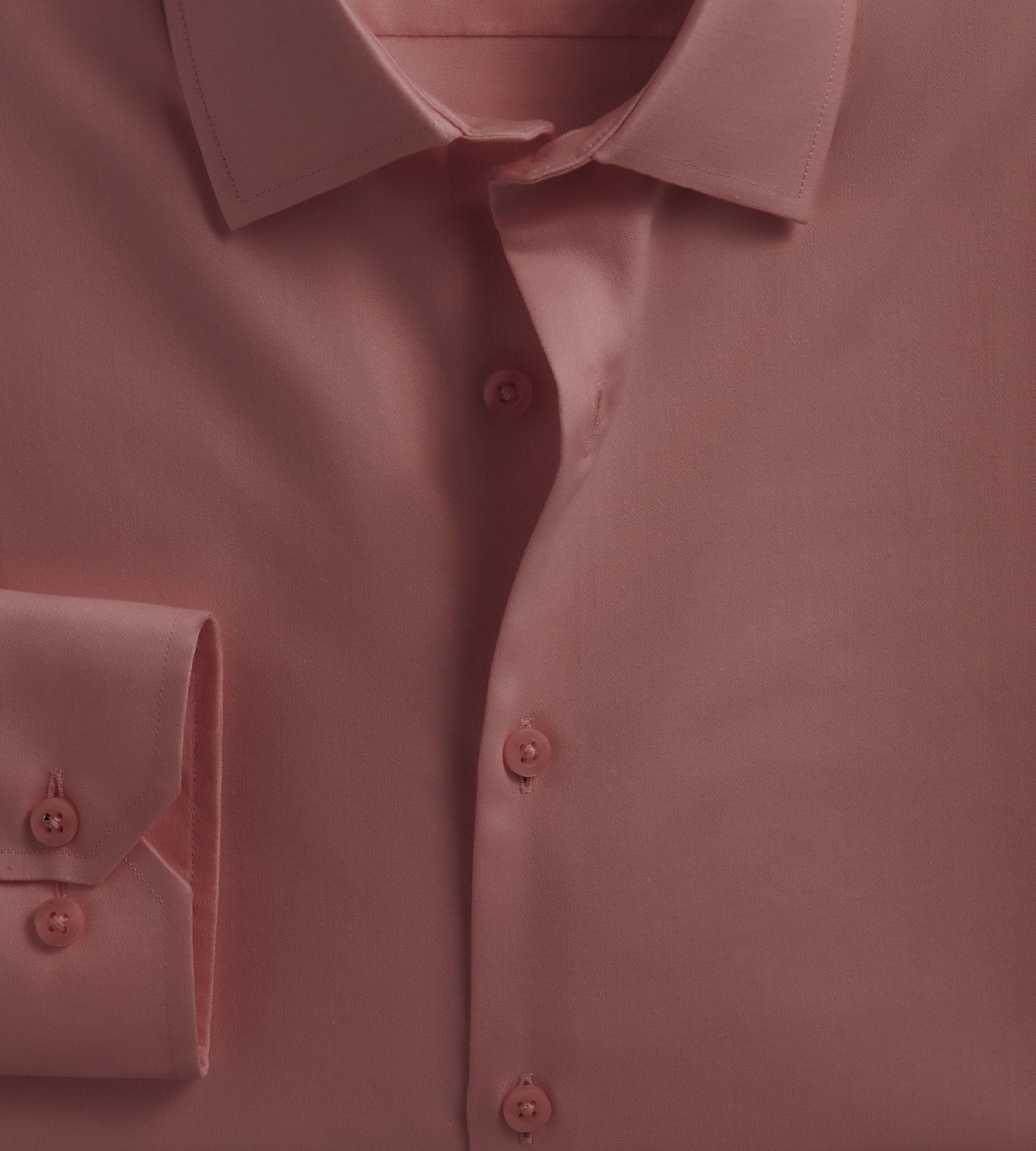 Modern Fit Non- Iron Stretch Sateen Dress Shirt - Misc image 2