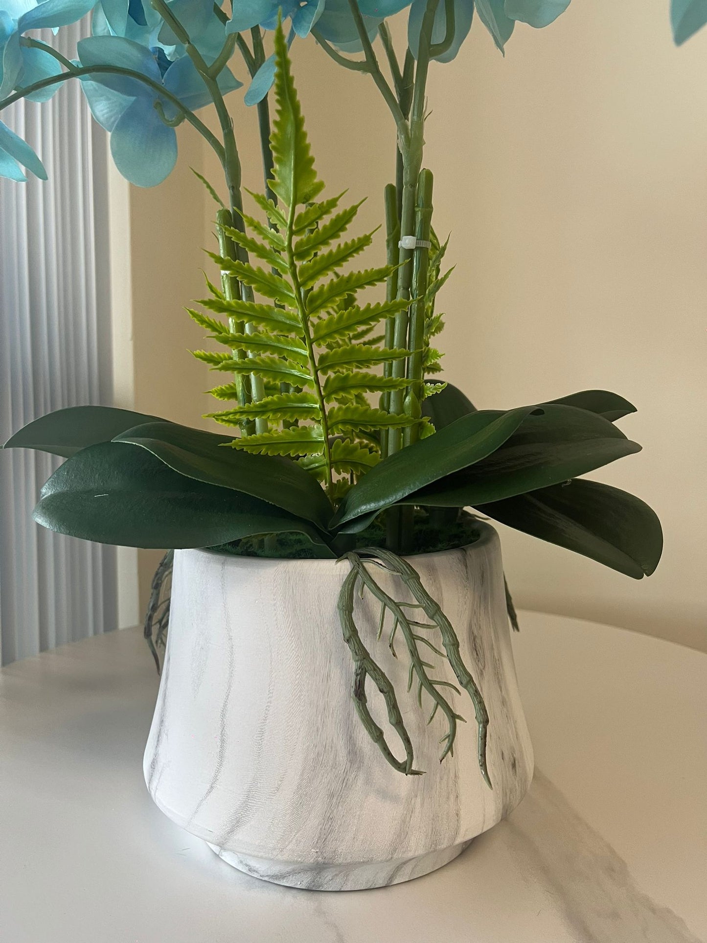 Real touch Artificial Orchid Arrangement (4 Stems) - Home Decor image 3
