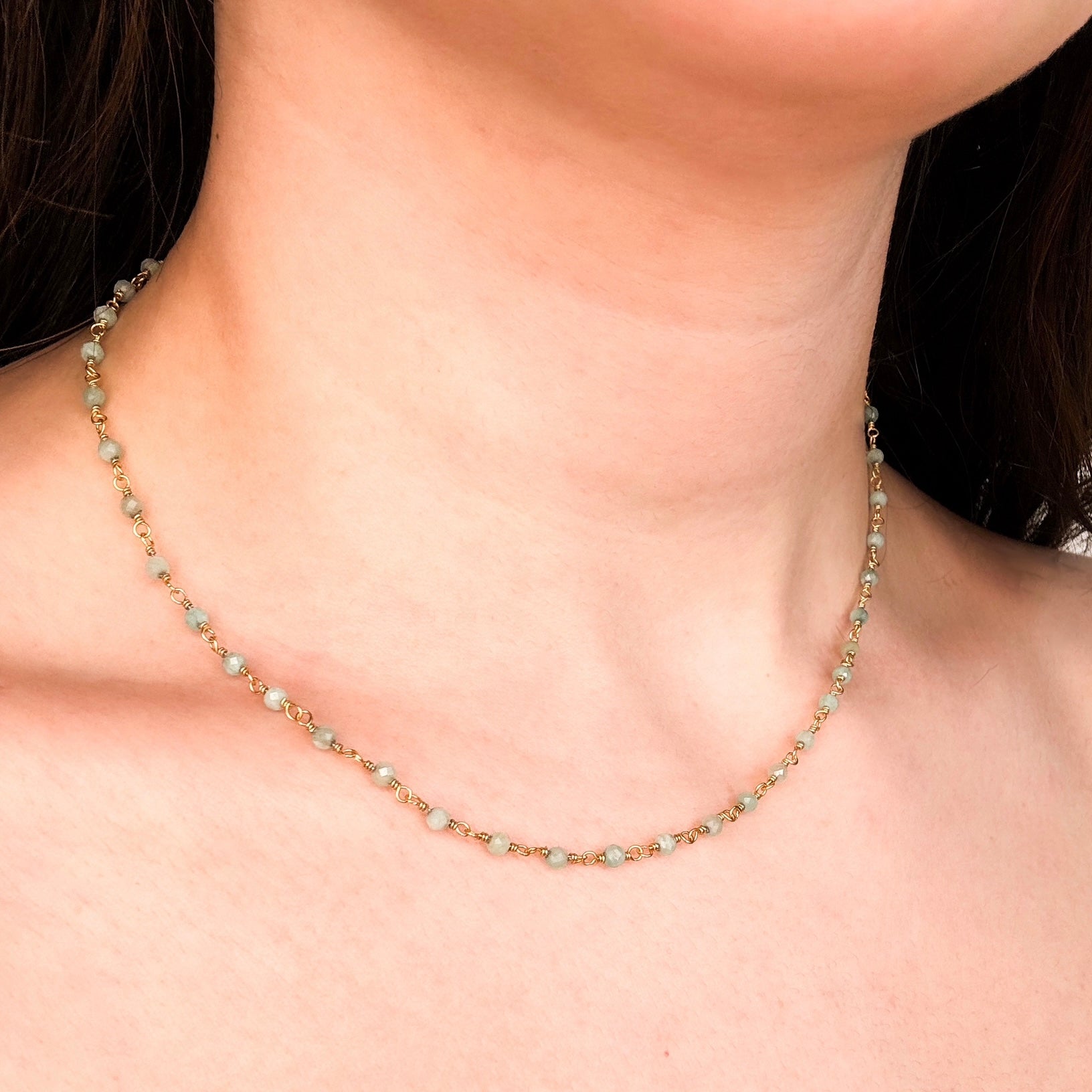 Agate Station Necklace - Jewelry image 4