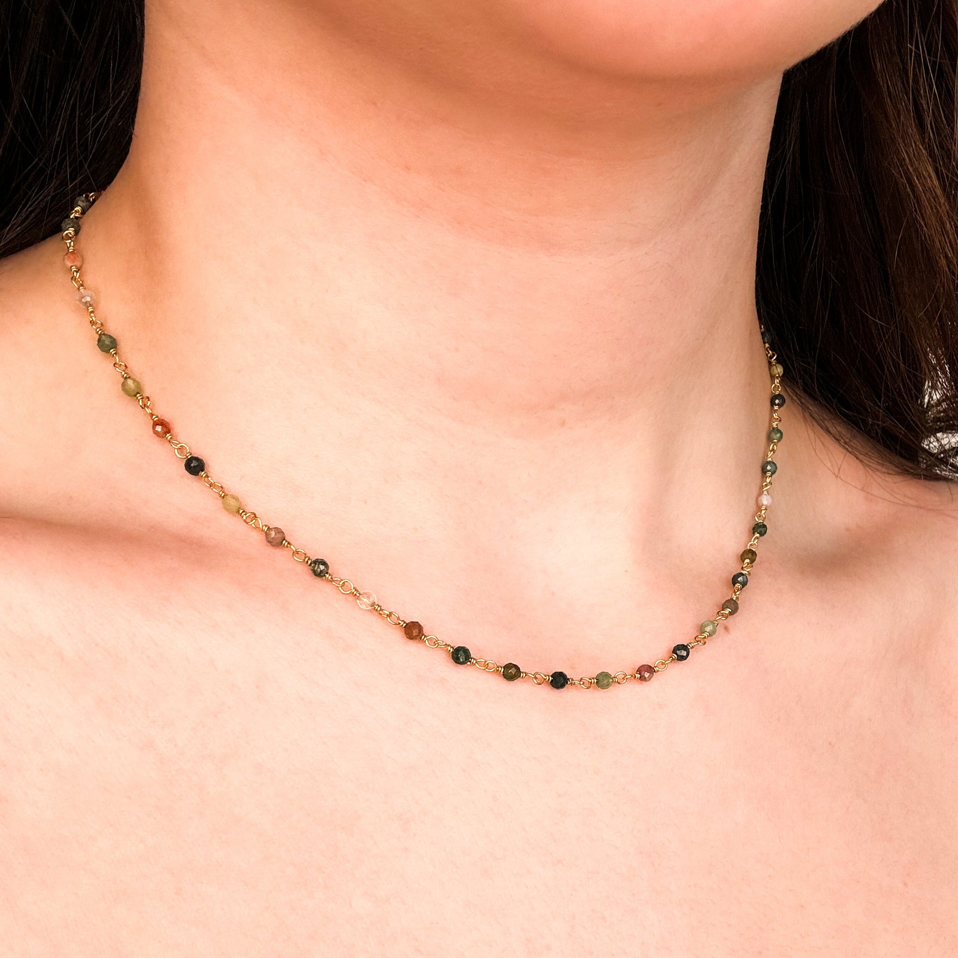 Agate Station Necklace - Jewelry image 3