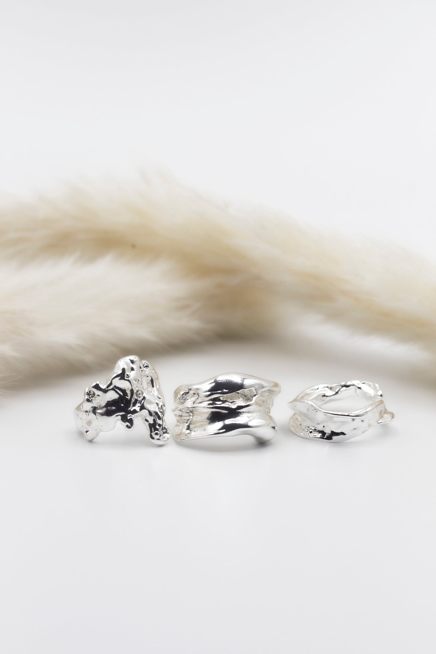Ella Lava Ring Trio (Set of 3) - Jewelry image 4