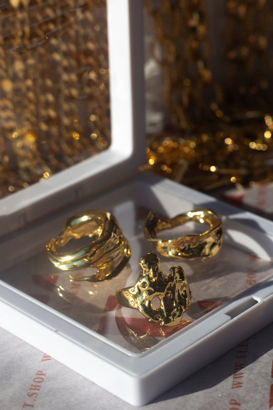 Ella Lava Ring Trio (Set of 3) - Jewelry image 1