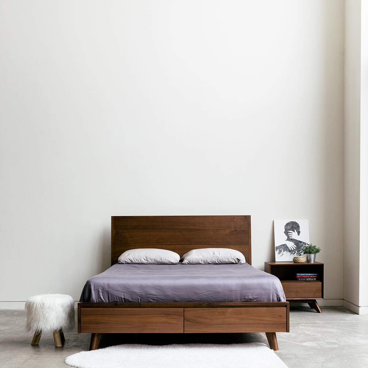 Joey - Walnut Storage Bed - Furniture image 11