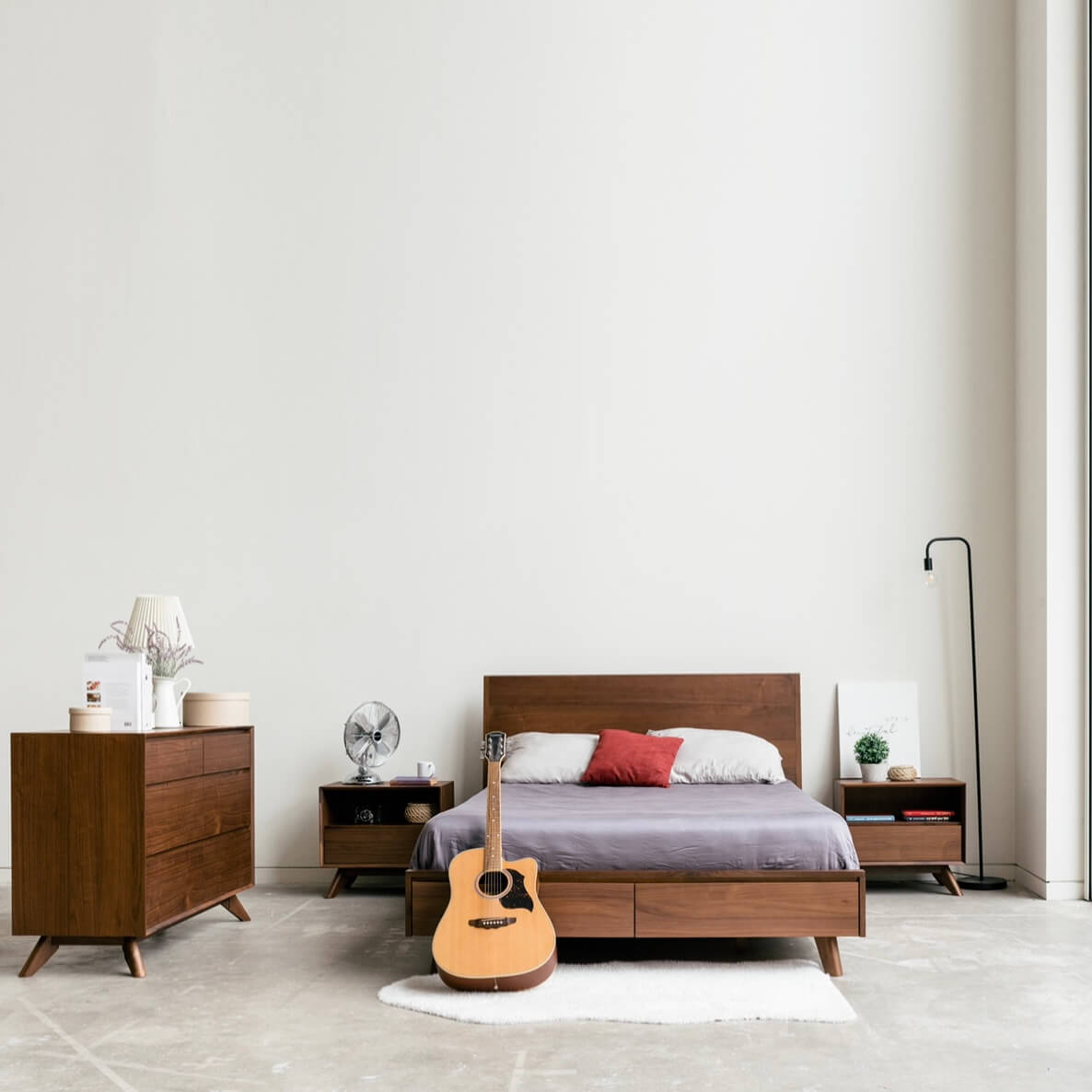 Joey - Walnut Storage Bed - Furniture image 9