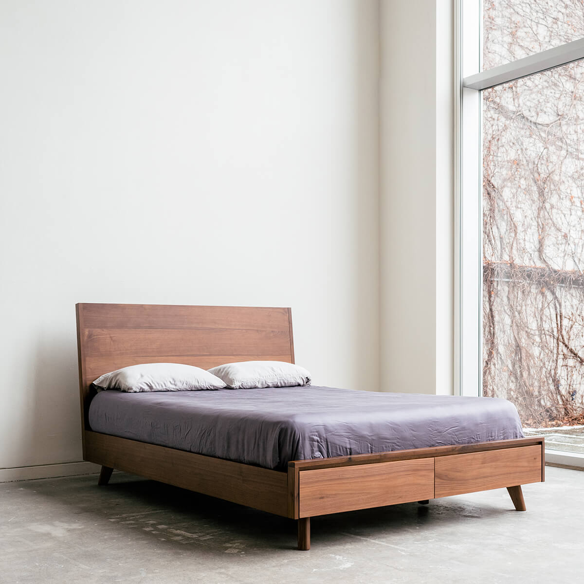 Joey - Walnut Storage Bed - Furniture image 8