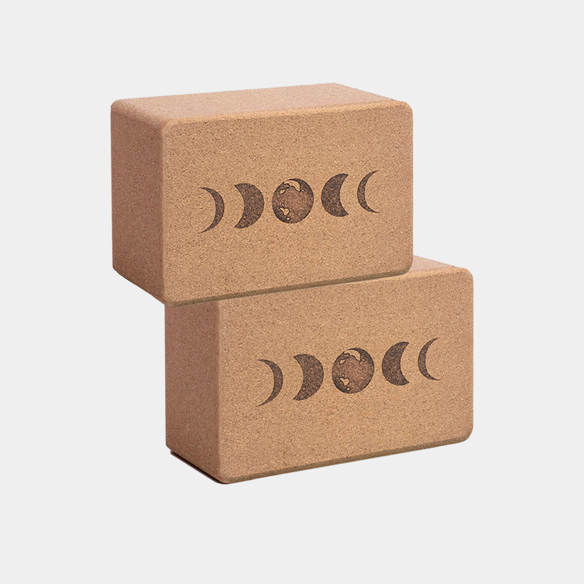 Pair of Moon Cork Yoga Blocks - Athletic image 1
