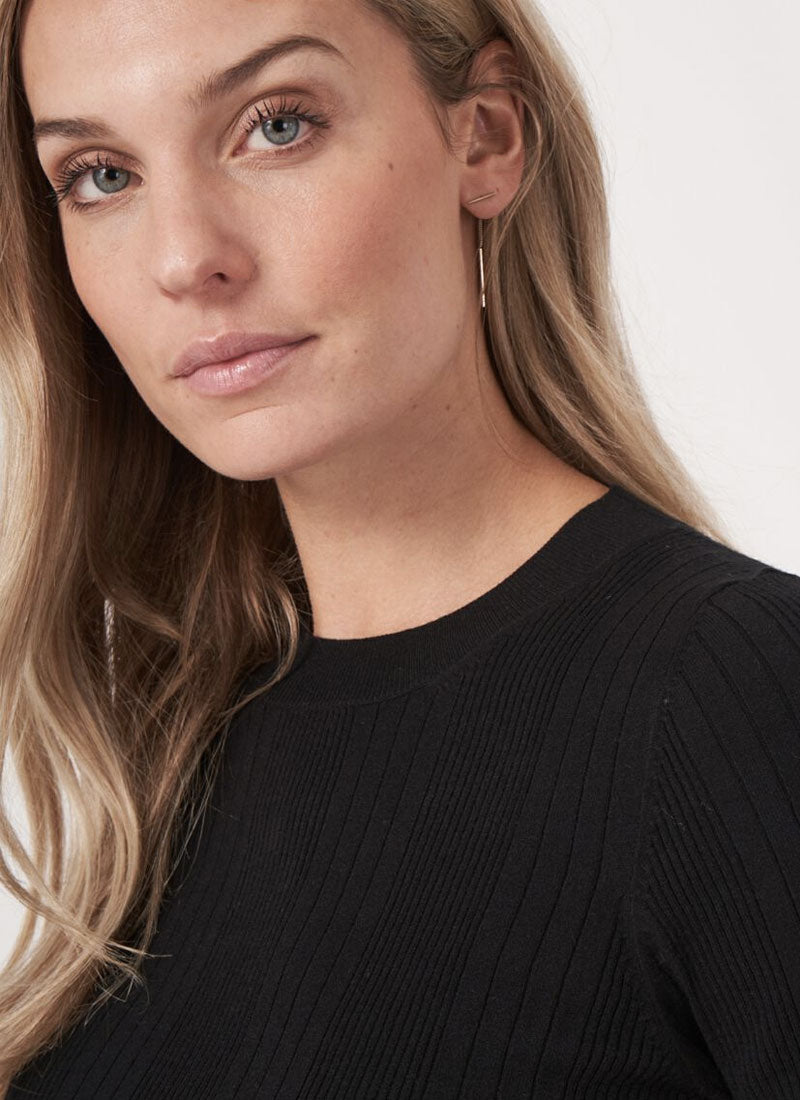 Short Sleeve Rib-Knit Top - Misc image 5