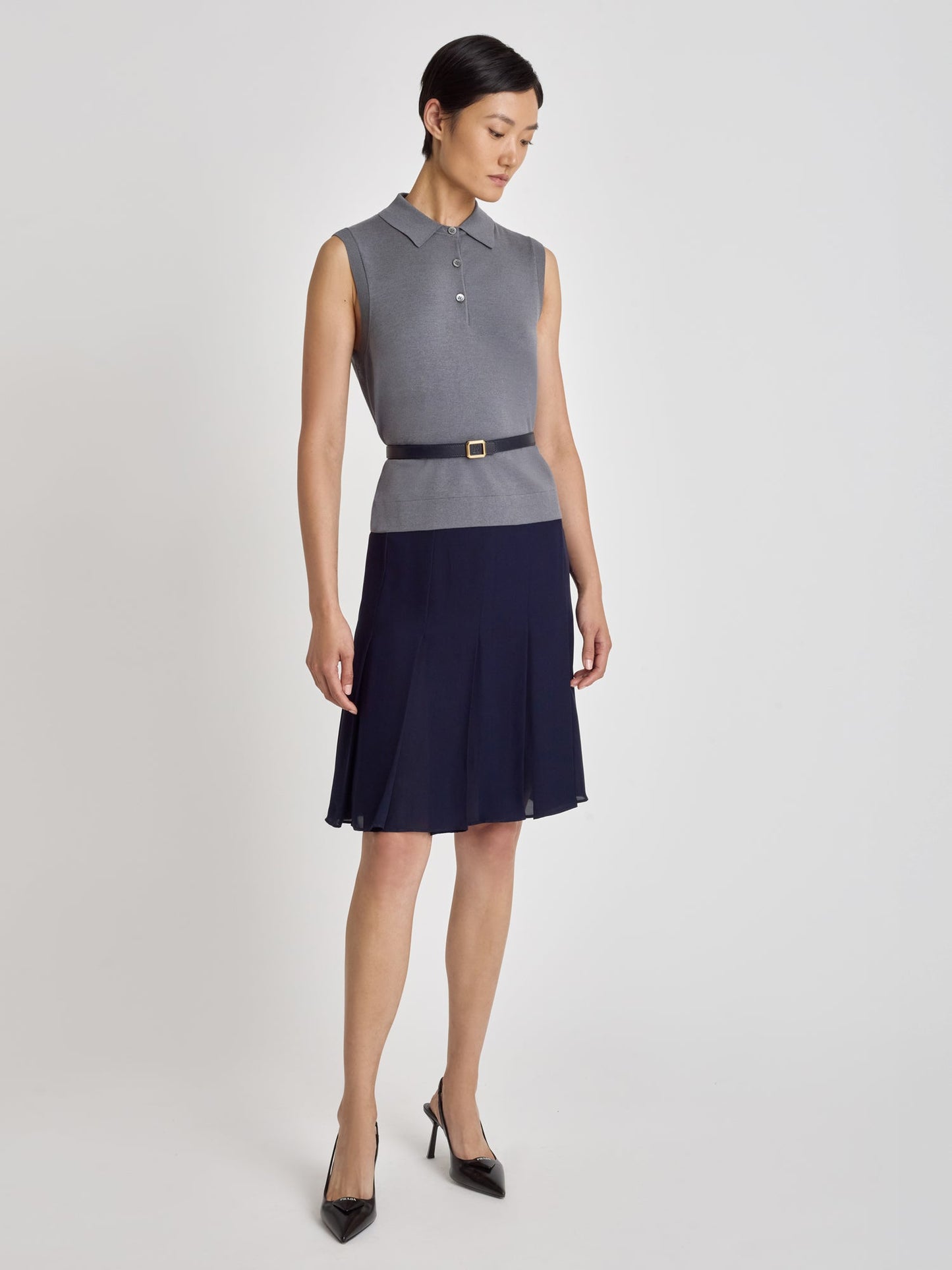 Short Pleated Silk Skirt - Misc image 3