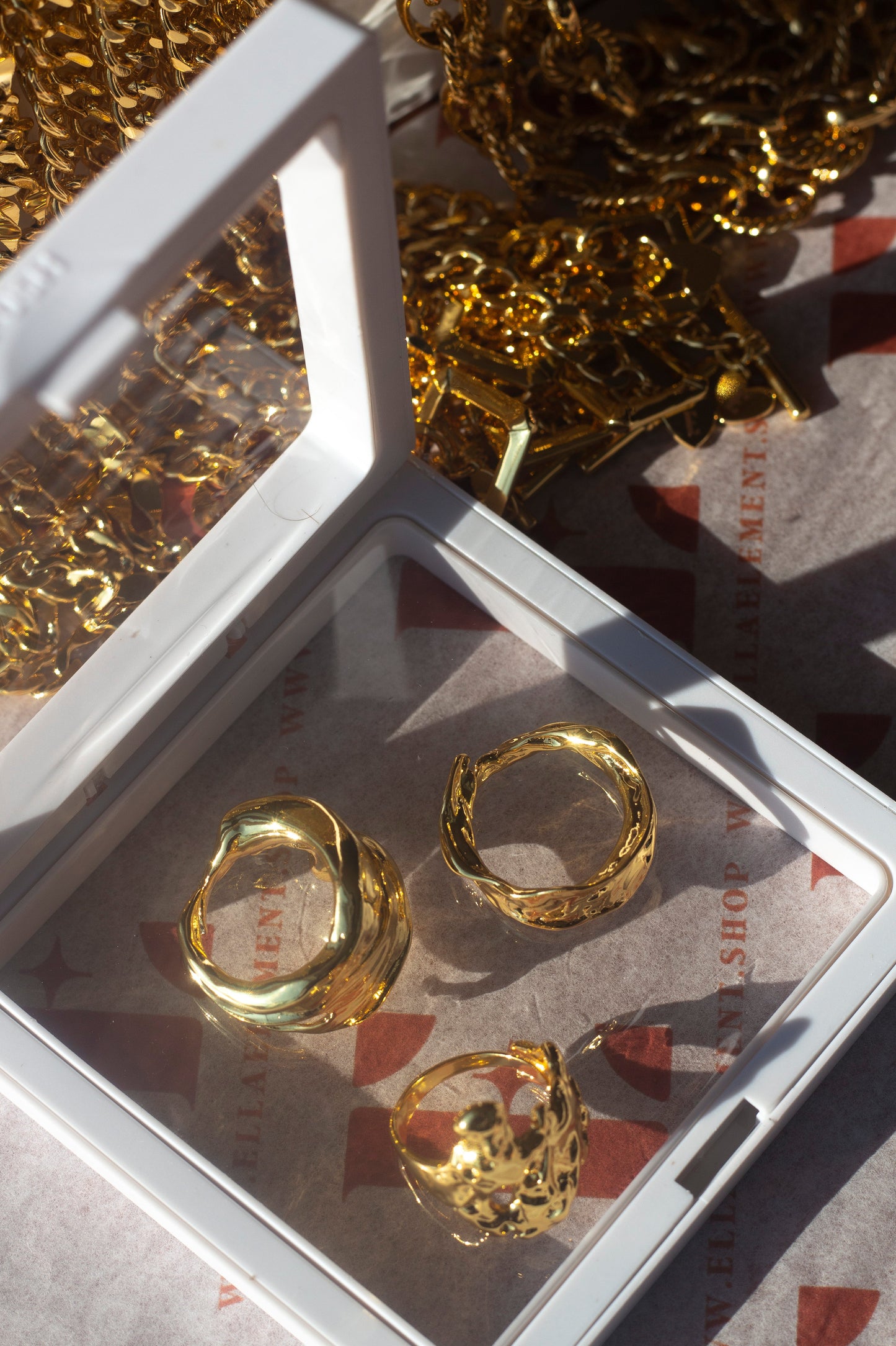 Ella Lava Ring Trio (Set of 3) - Jewelry image 7