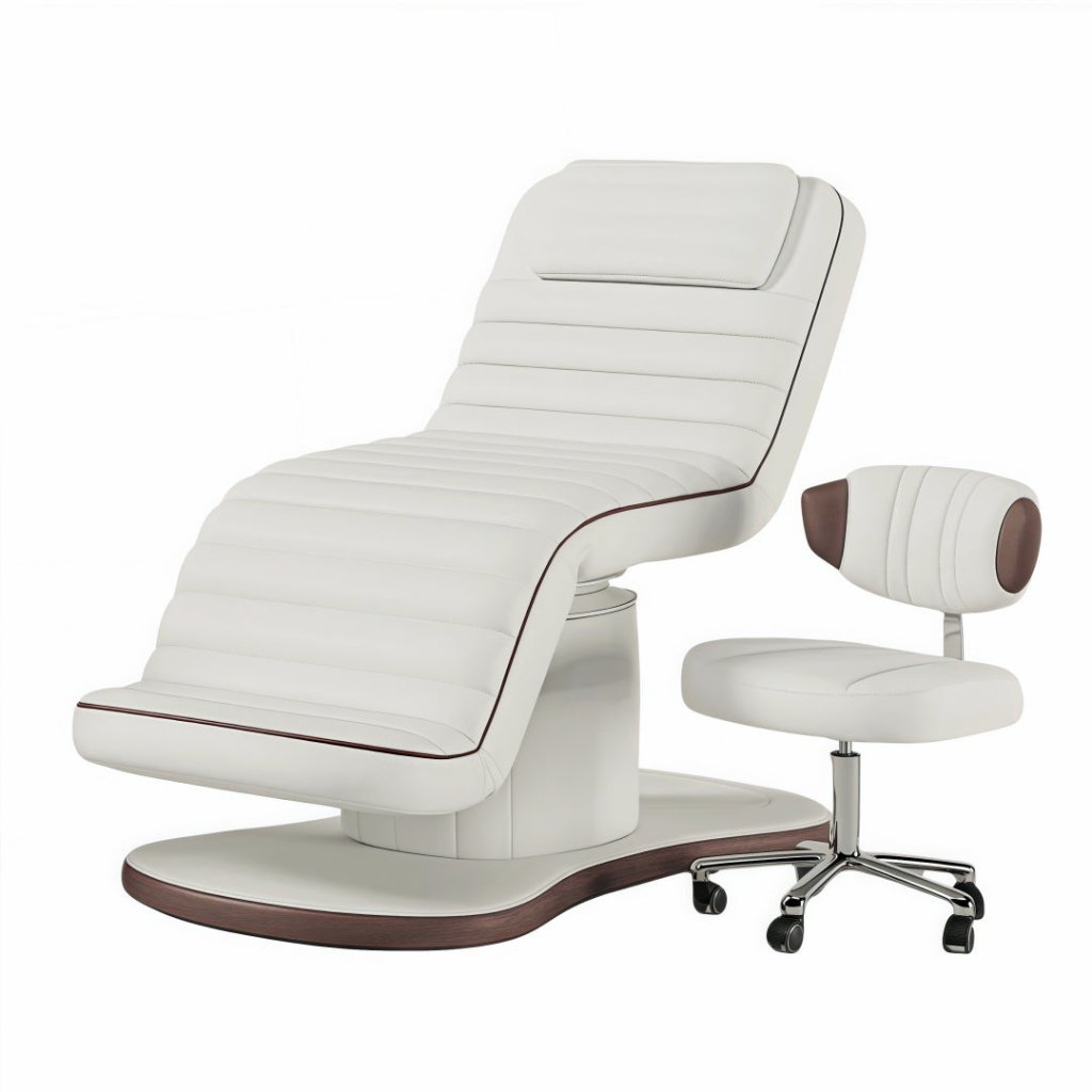 YOOCELL ® Beauty SPA Bed Kit for Eyelash Facial AG1206 (Electric bed + Chair + 2 sets Clear Covers for both) - Furniture image 1