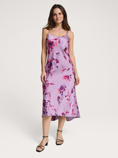 Floral Midi Satin Slip Dress - Dresses image 2