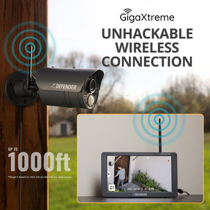 PHOENIXHD Non-WiFi Plug-in Power Security System with 10.1” HD Monitor & 2 Cameras - Misc image 5