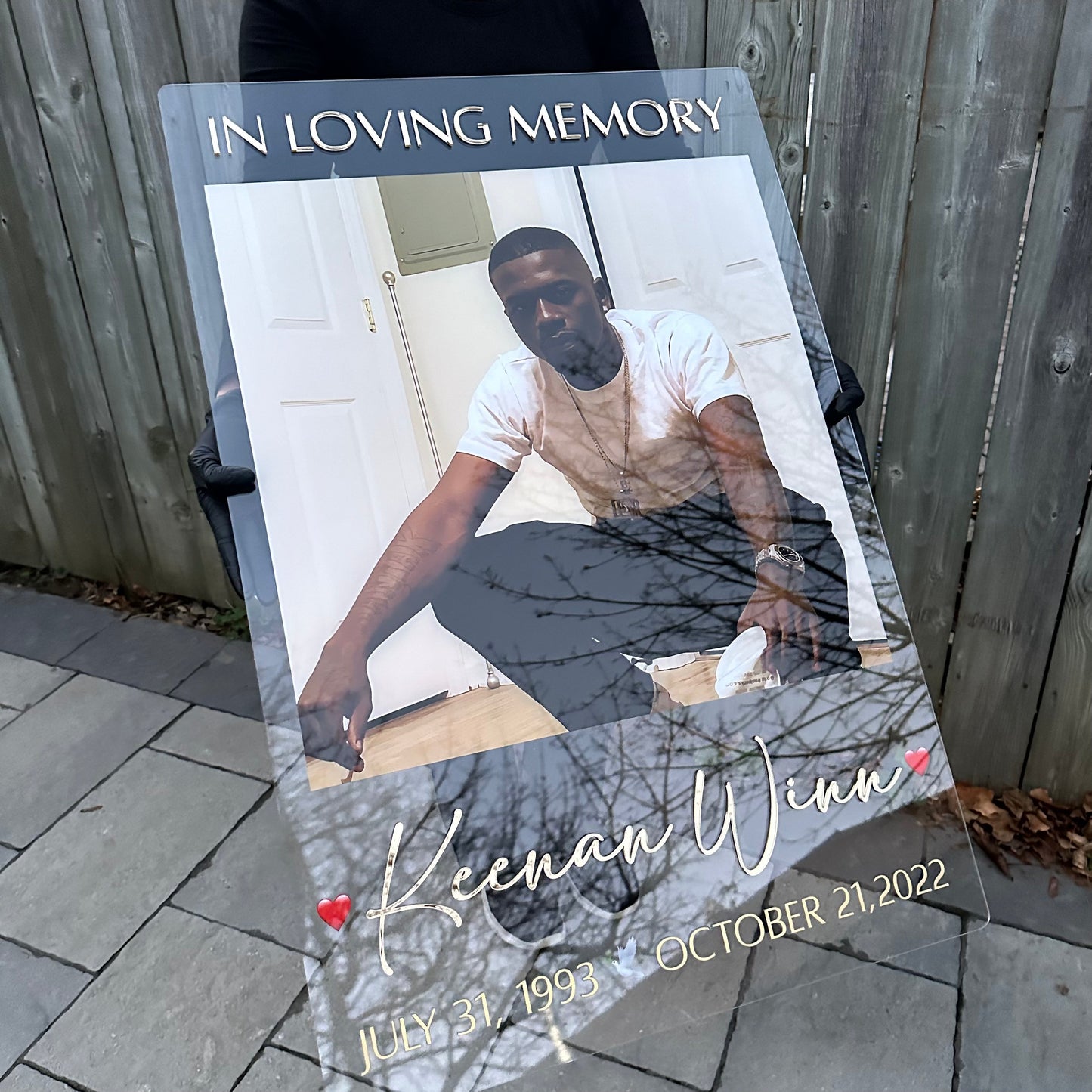 In Loving Memory Photo  Acrylic Plaque - Accessories image 1