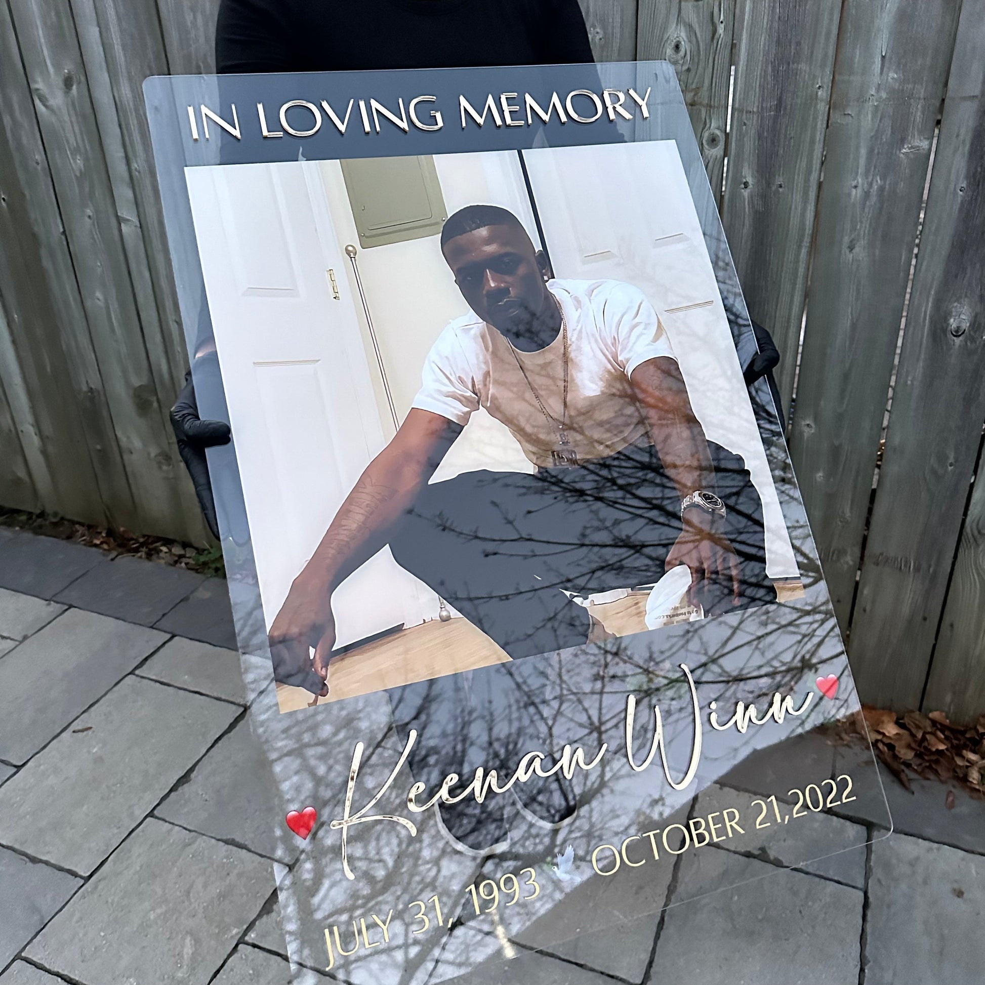 In Loving Memory Photo  Acrylic Plaque - Accessories image 1