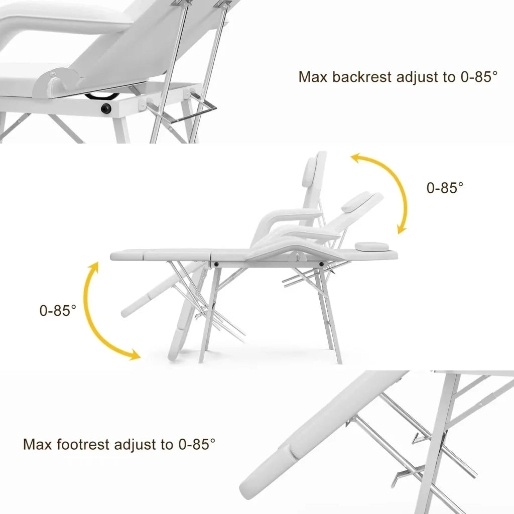 Portable Pedicure chair Facial bed or Tattoo Chair with Storage Bag - Furniture image 3