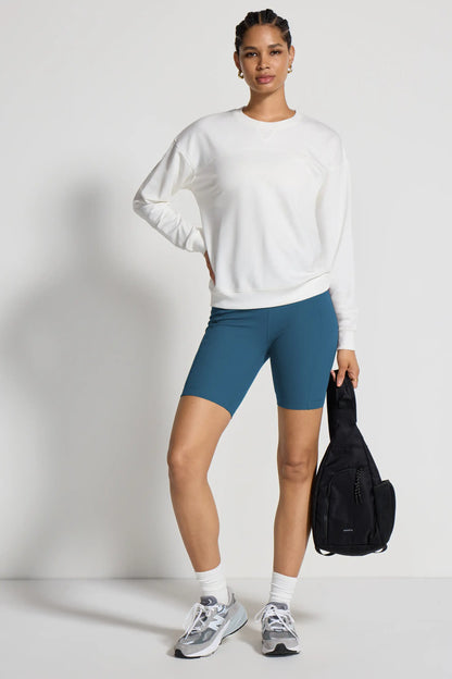 Women's Active Ribbed Biker Short - Blue - Misc image 1