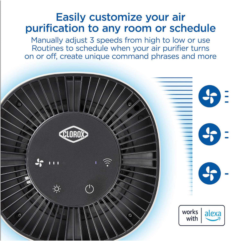 CLOROX 11021 Alexa Smart Tabletop True HEPA Air Purifier - Gadgets image 7