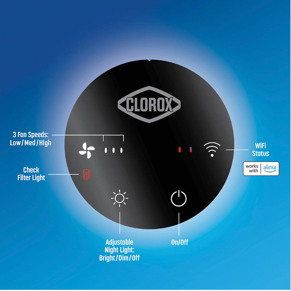 CLOROX 11021 Alexa Smart Tabletop True HEPA Air Purifier - Gadgets image 5