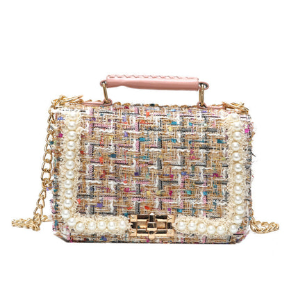 Fashion Woolen Personality Handbag Girl Plaid Messenger Bag - Accessories image 10