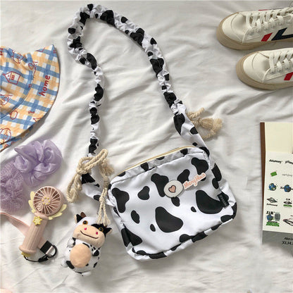 Waist Massager Soft Girl Girl Messenger Bag Cute Cow Student Shoulder Bag - Accessories image 12