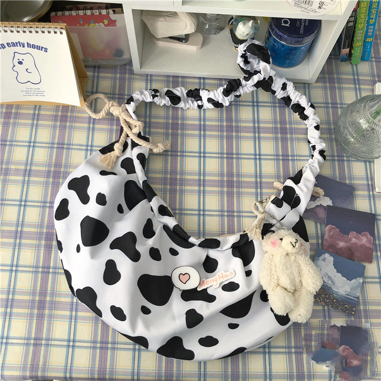 Waist Massager Soft Girl Girl Messenger Bag Cute Cow Student Shoulder Bag - Accessories image 10