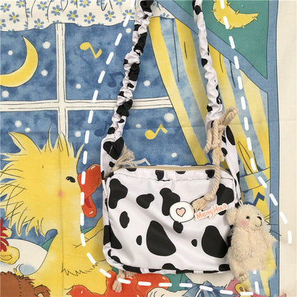 Waist Massager Soft Girl Girl Messenger Bag Cute Cow Student Shoulder Bag - Accessories image 9