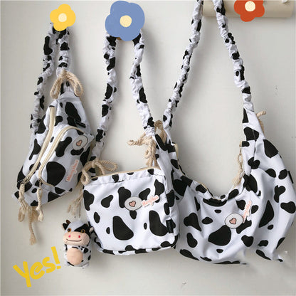 Waist Massager Soft Girl Girl Messenger Bag Cute Cow Student Shoulder Bag - Accessories image 3