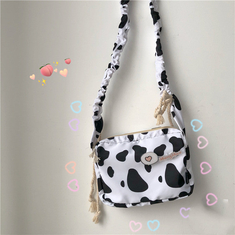 Waist Massager Soft Girl Girl Messenger Bag Cute Cow Student Shoulder Bag - Accessories image 6