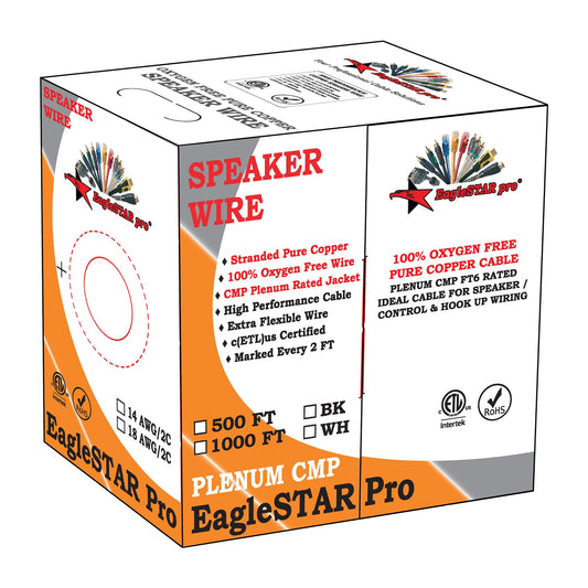 17-4182CMP1000 SPEAKER CABLE 2C/18AWG CMP 1000FT - White - Apparel image 1