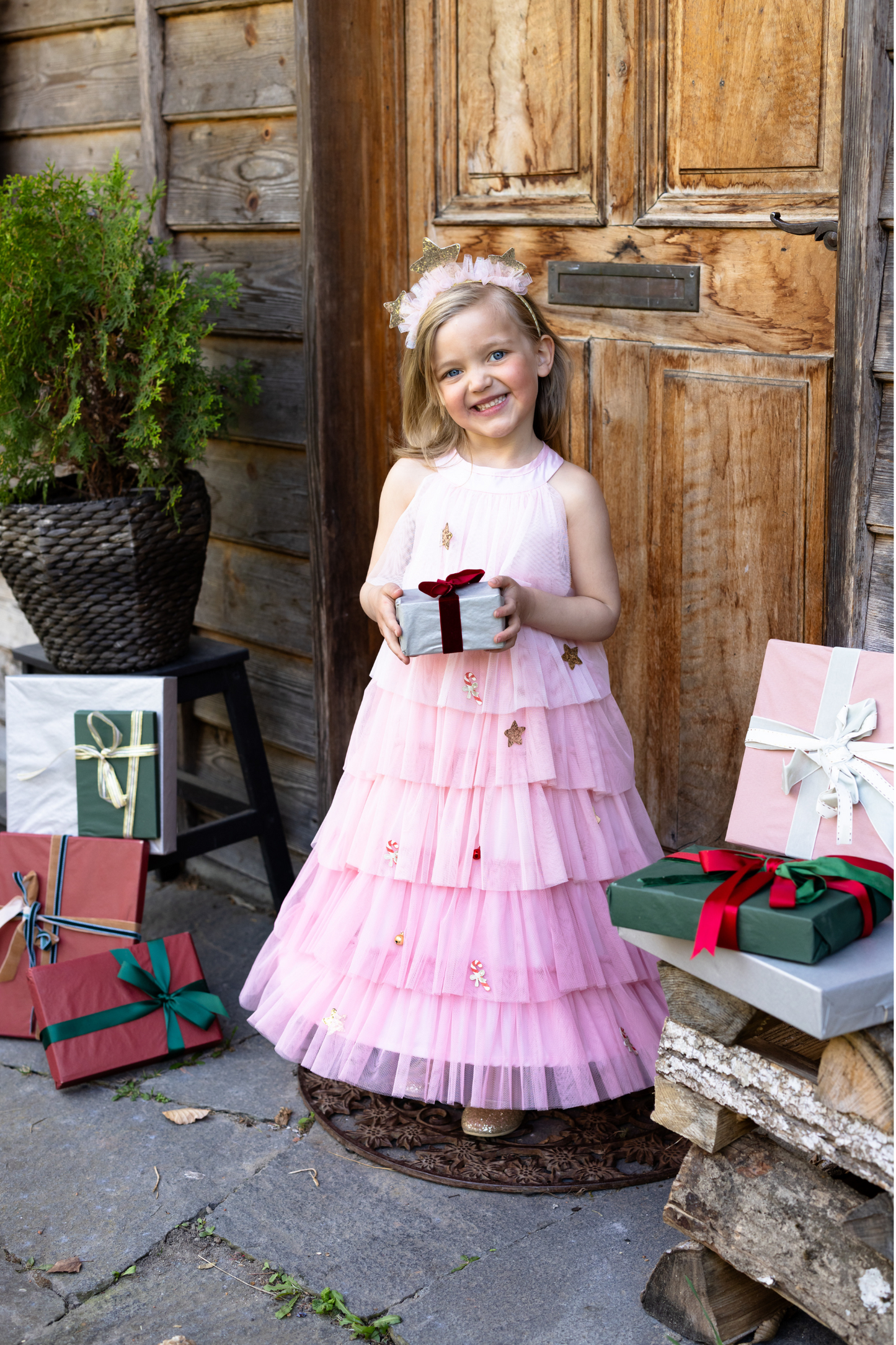 Blush Christmas Tree Dress & Headpiece - Misc image 1