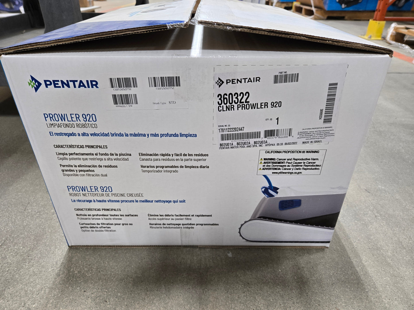 (Open Box) Pentair Prowler® 920 Robotic Inground Pool Cleaner - Misc image 1