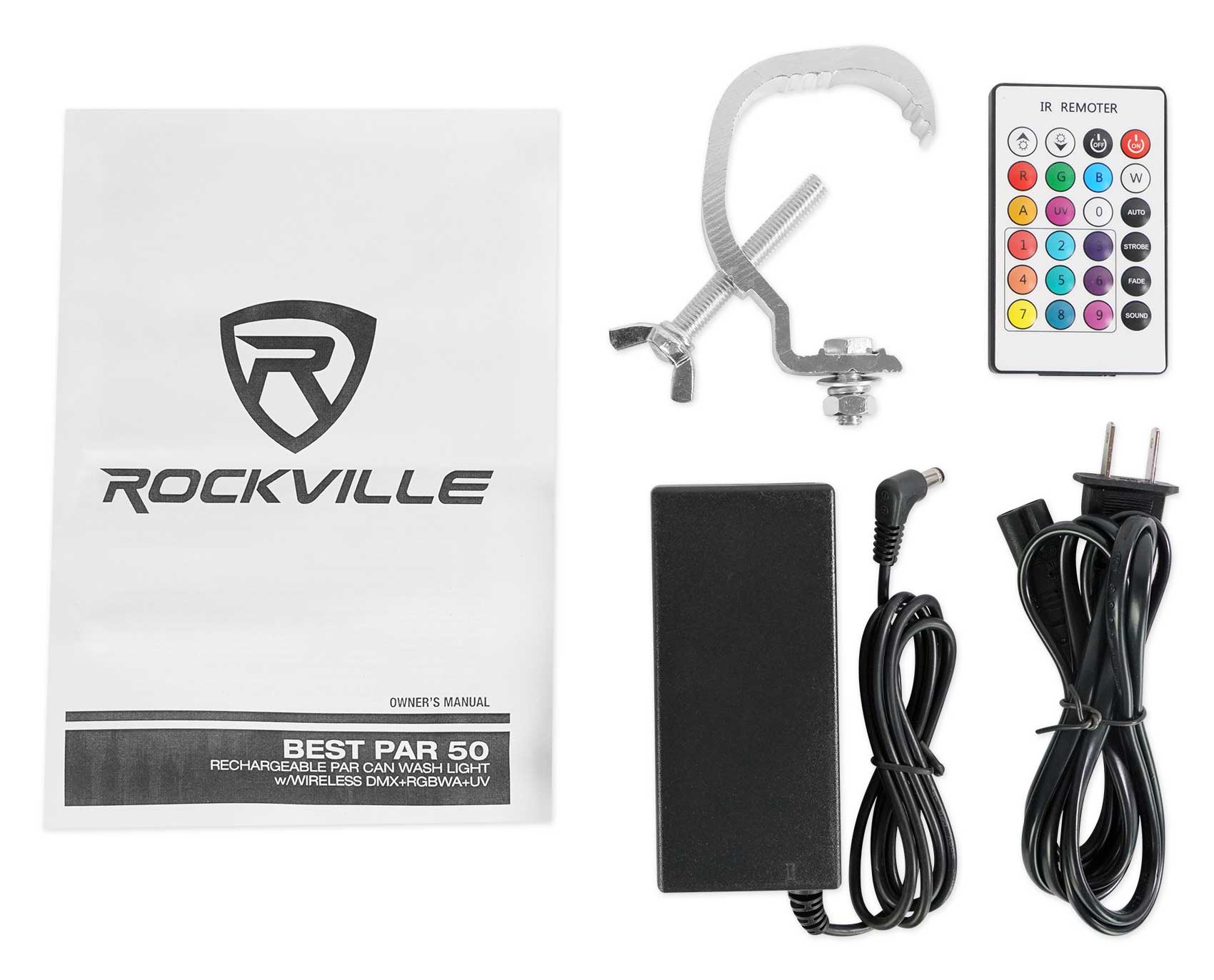 12) Rockville BEST PAR 50 White Battery Par Wash Lights w/Wireless DMX+RGBWA+UV - Kitchen & Dining image 11
