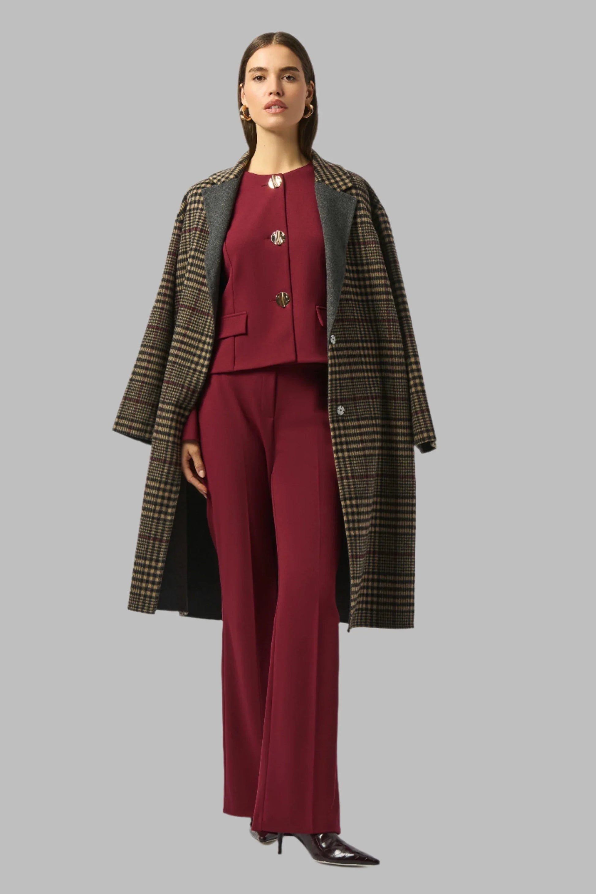 Wool Blend Plaid Double-Faced Coat - Misc image 4