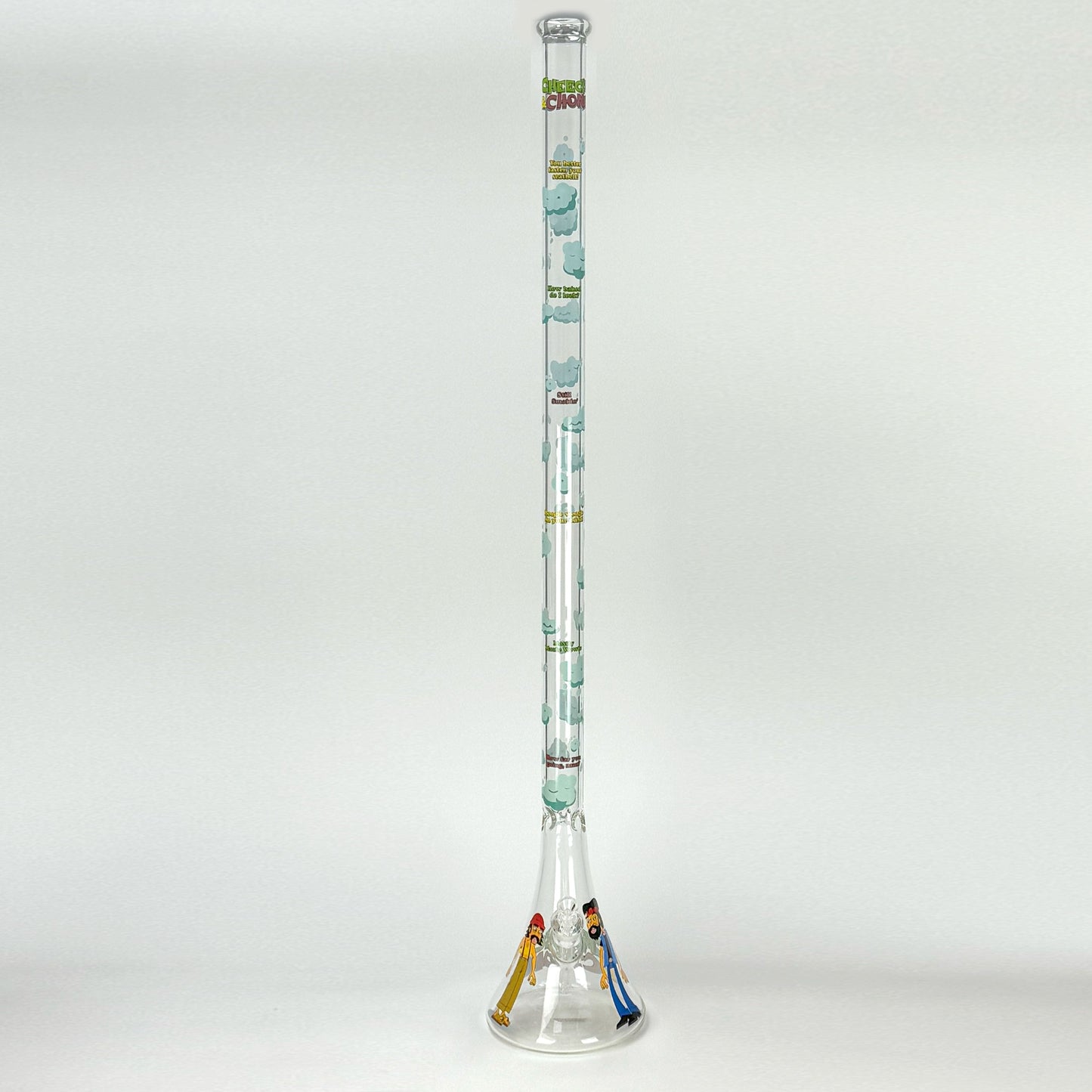 Cheech & Chong® Glass |  48" Tall 7mm Thick How High Are You Bell Base Water Pipe - Misc image 4