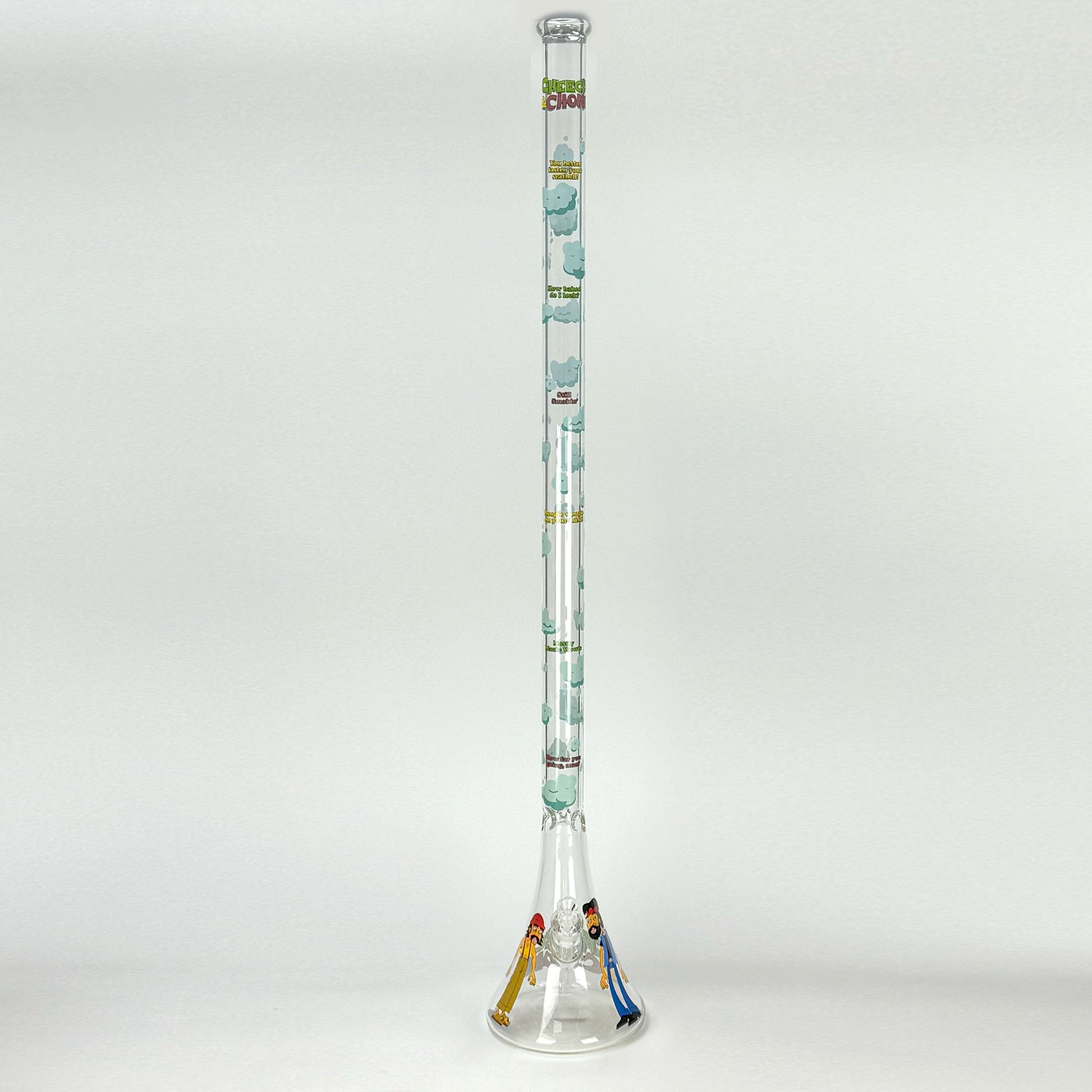 Cheech & Chong® Glass |  48" Tall 7mm Thick How High Are You Bell Base Water Pipe - Misc image 4