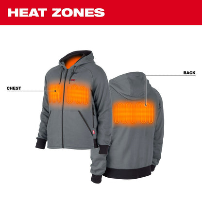Milwaukee M12™ Heated Hoodie Kit Gray Large - Apparel image 2