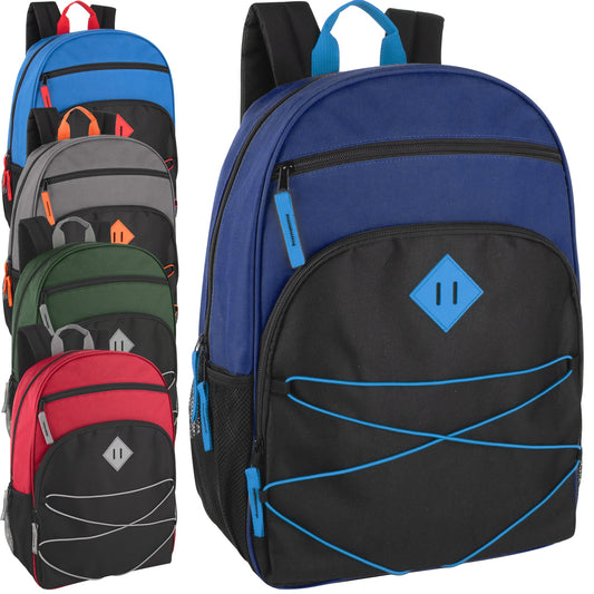 17-inch Multi Pocket Bungee Backpack - 5 Colors - Accessories image 1