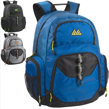 19-inch Mountain Edge Multi Pocket Daisy Chain With D Ring Backpack w Laptop Sleeve - 3 Colors - Gadgets image 1