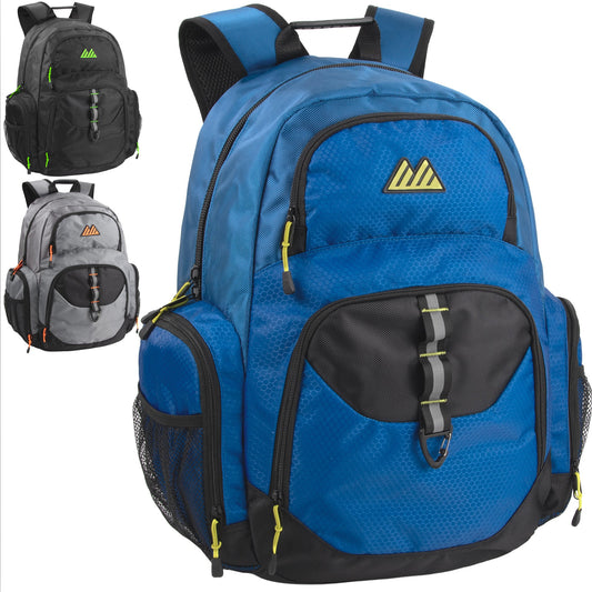 19-inch Mountain Edge Multi Pocket Daisy Chain With D Ring Backpack w Laptop Sleeve - 3 Colors - Gadgets image 1