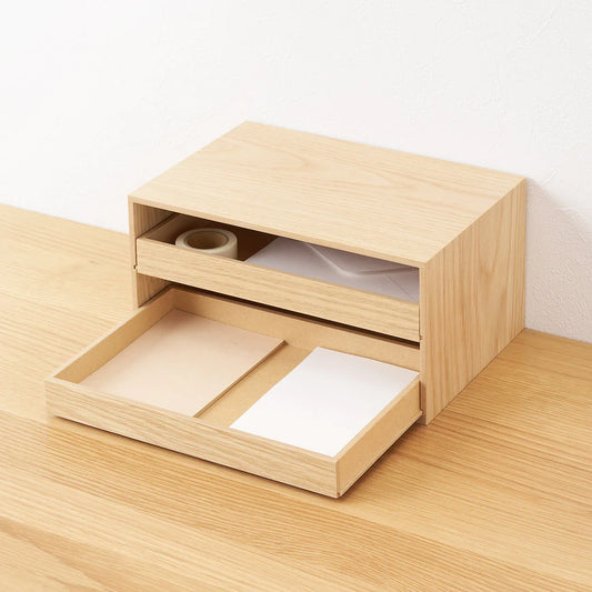 Wooden Storage Tray 2 Drawers - Misc image 1