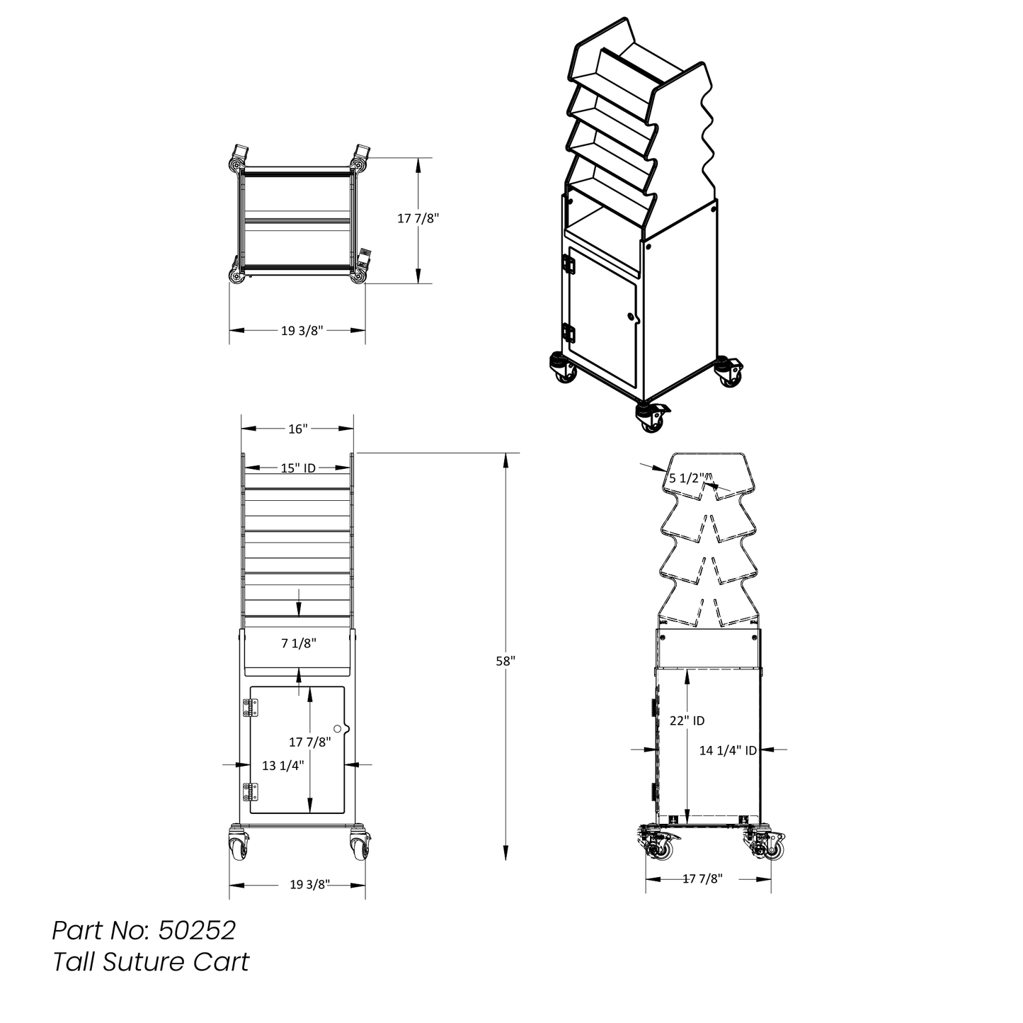 Tall Slanted Suture Cart - Misc image 7