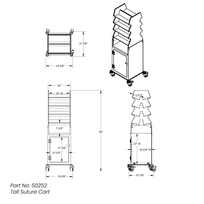 Tall Slanted Suture Cart - Misc image 7