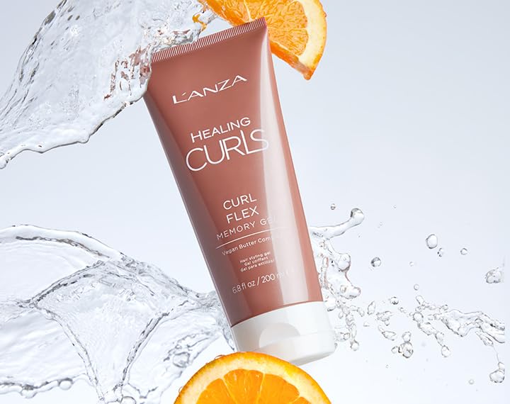 L'ANZA Healing Curls Curl Flex Memory Gel - Curl Gel for Curly Hair - Creates Strong, Long-Lasting and Touchable Hold with Sulphate Free, Paraben Free Formula (6.8 Fl Oz) - Accessories image 3