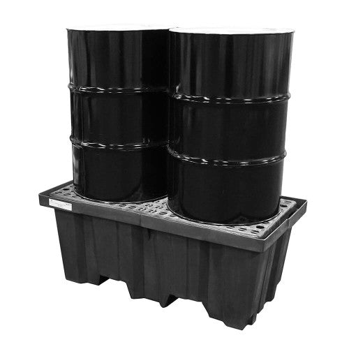 5222-BD 2 Drum Nestable Spill Pallet, Black - Furniture image 1