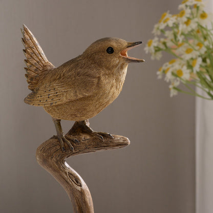 53008-D - Sing Bird On Branch Lifelike Resin Bird Home Tabletop Decor - Furniture image 11