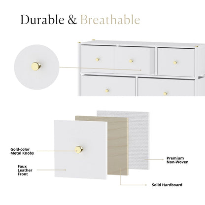 Tall Dresser Storage with Baskets | 4 Tier - 9 Drawers | Chest of Drawers - Apparel image 13